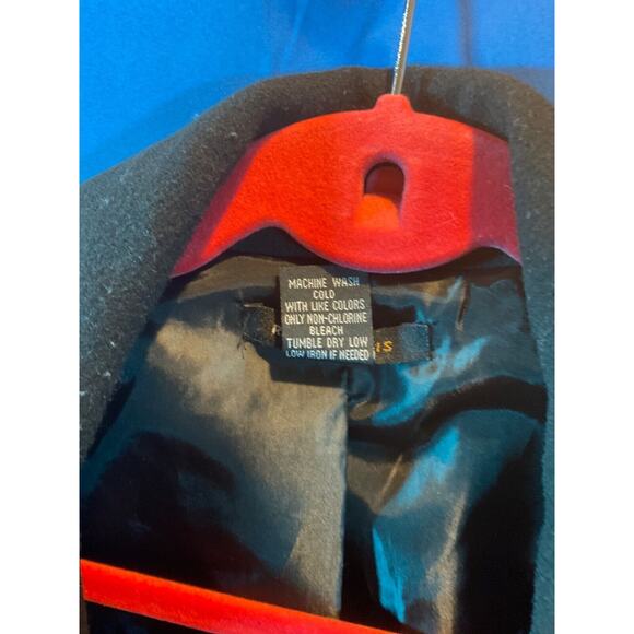 Robert Louis Women's Jacket Medium Black Double-Breasted Lined Wool Blend - Picture 4 of 9